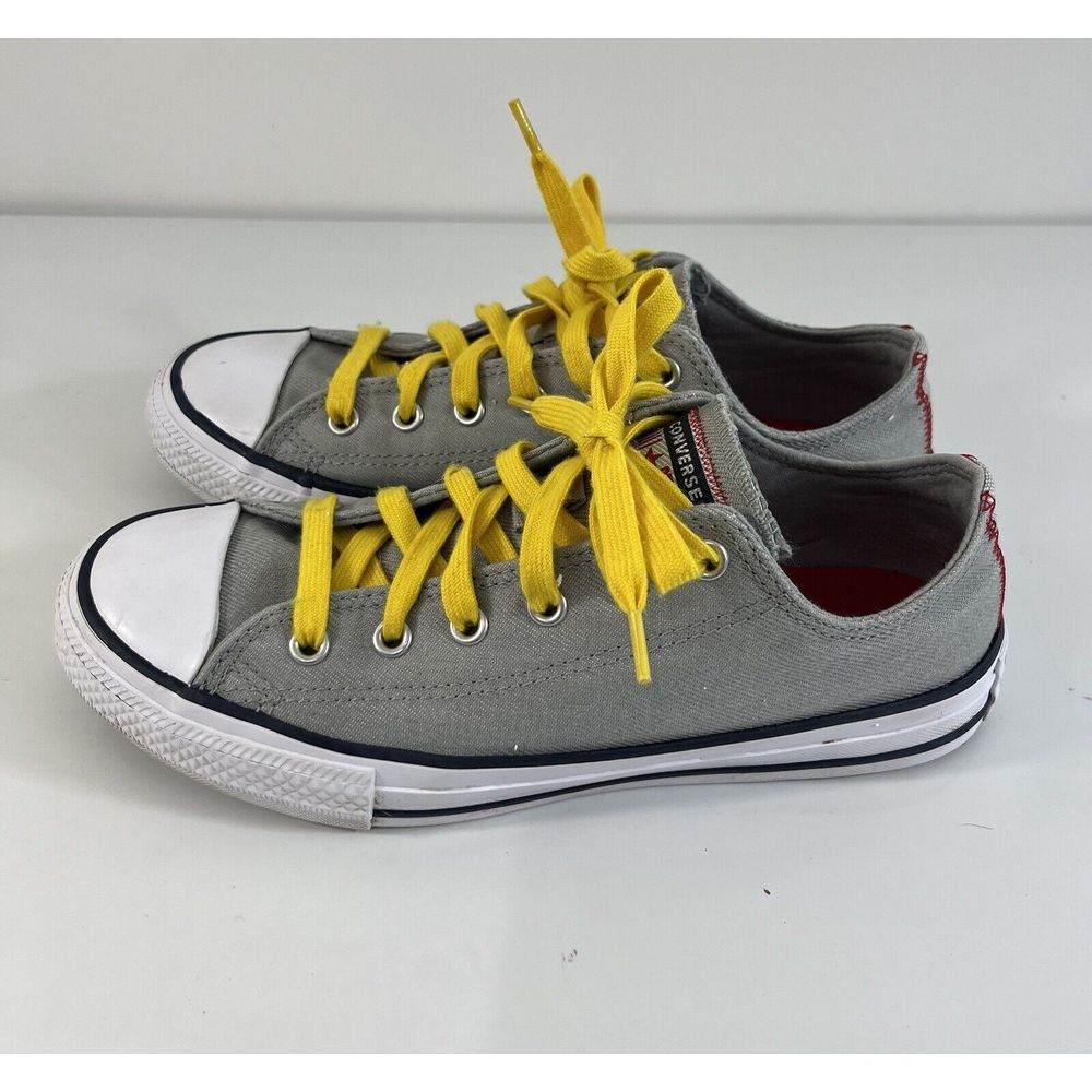 Converse Chuck Taylor All Star Gray Sz 4.5 Baseball Softball Casual Yellow